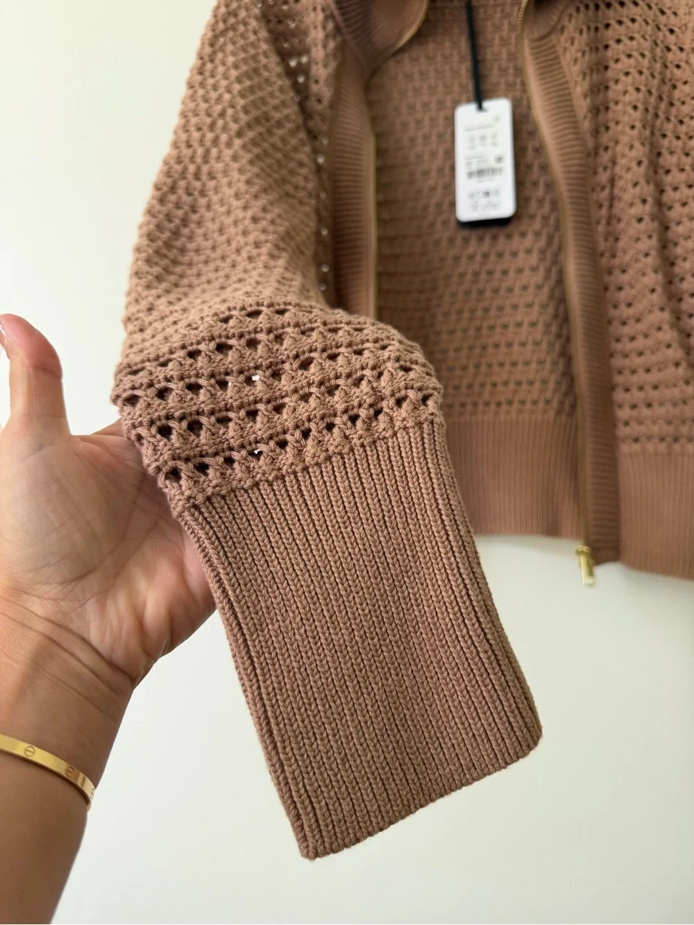 Varley Eloise Zip Through Jacket Warm Taupe